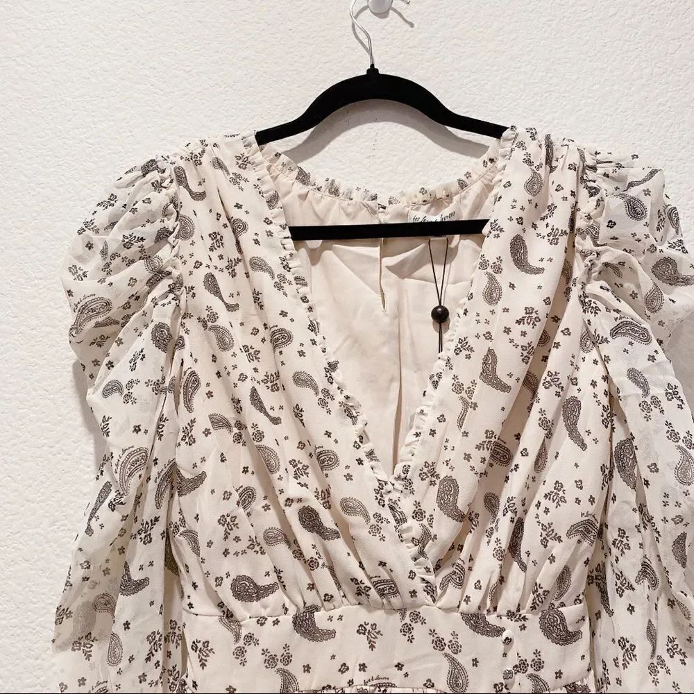 FOR LOVE & LEMONS PAISLEY MIDI DRESS - Picture 6 of 12